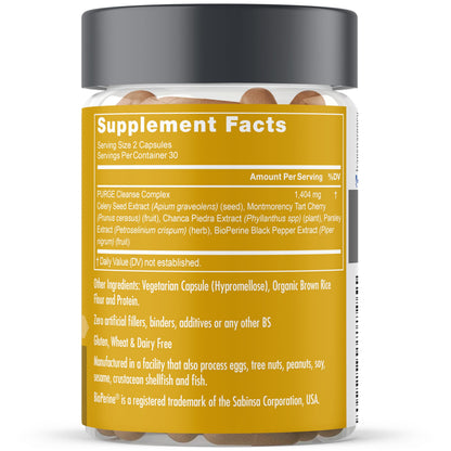 Eu Natural Purge Uric Acid Flush - Eat & Drink What You Want - Uric Acid Support for Joints & Mobility with Celery Seed Eu Natural