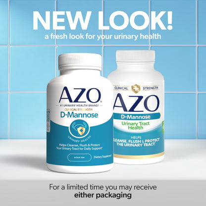 AZO D Mannose Urinary Tract Health, Cleanse, Flush & Protect The Urinary Tract, No.1 Pharmacist Recommended Brand AZO