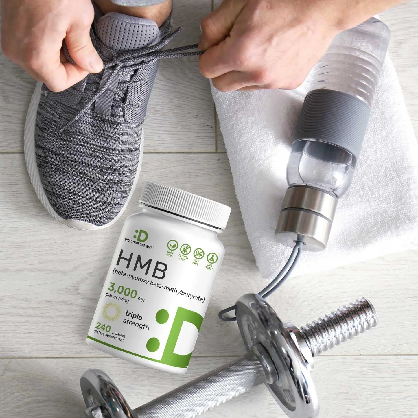 Ultra Strength HMB Supplements 3,000mg Per Serving, 240 Capsules | Third Party Tested | Supports Muscle Growth, Retention DEAL SUPPLEMENT