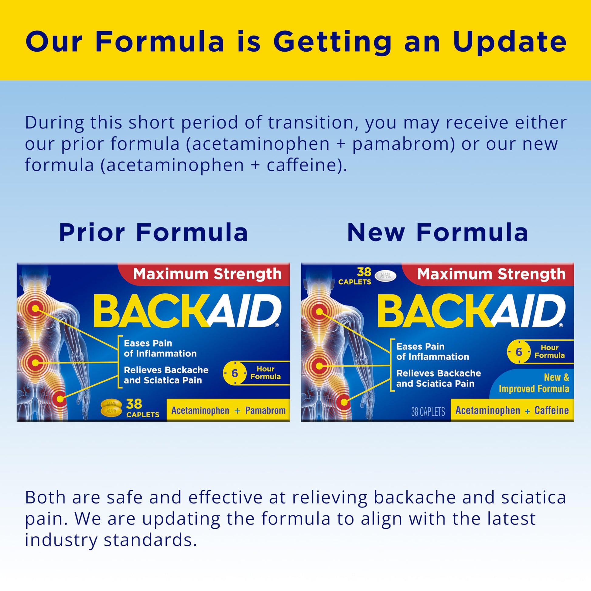 Backaid Maximum Strength Aspirin-Free Pain Relief from Backache, Sciatica and Leg Pain, Powerful Combination, Long-Lasting 6 Hour Formula, 38 Count Backaid buy australia supplements