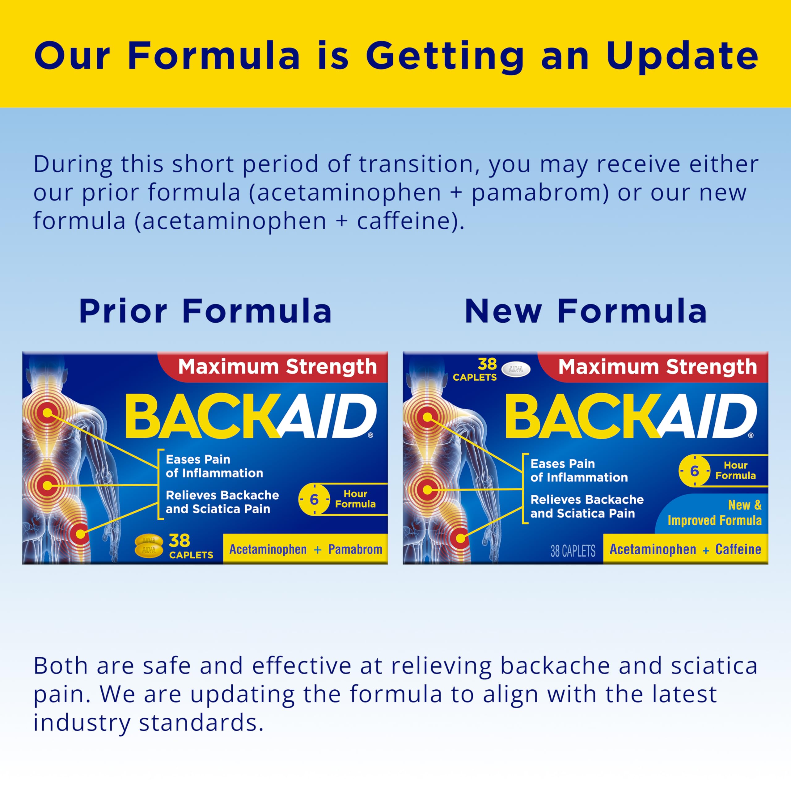 Backaid Maximum Strength Aspirin-Free Pain Relief from Backache, Sciatica and Leg Pain, Powerful Combination, Long-Lasting 6 Hour Formula, 38 Count Backaid buy australia supplements