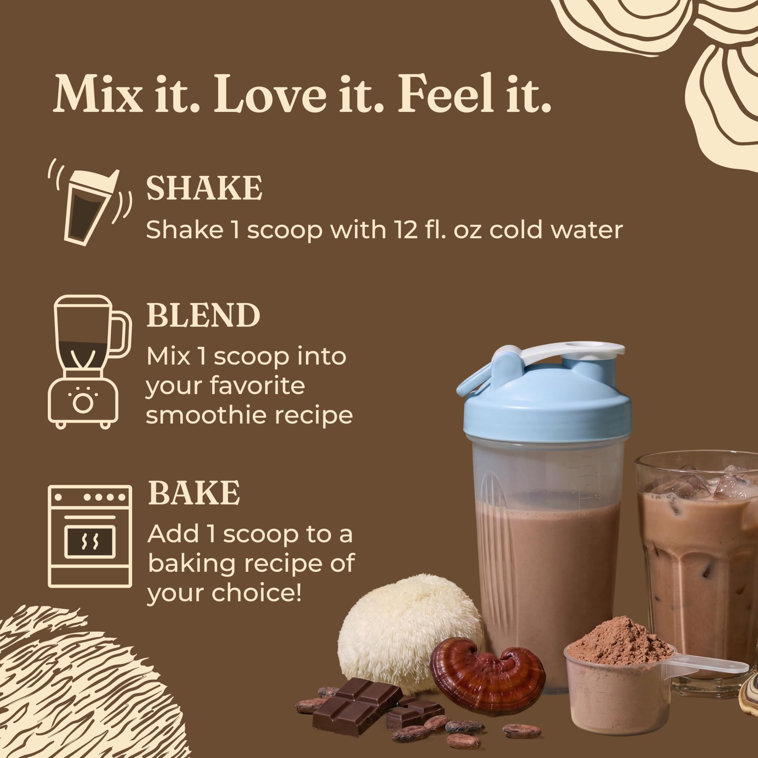 Four Sigmatic Organic Plant-Based Protein Powder | Clean Vegan Protein Elevated with Lion’s Mane, Chaga, Cordyceps and More for Brain Function and Immune Support | Creamy Cacao, 21.16 oz Four Sigmatic buy australia supplements