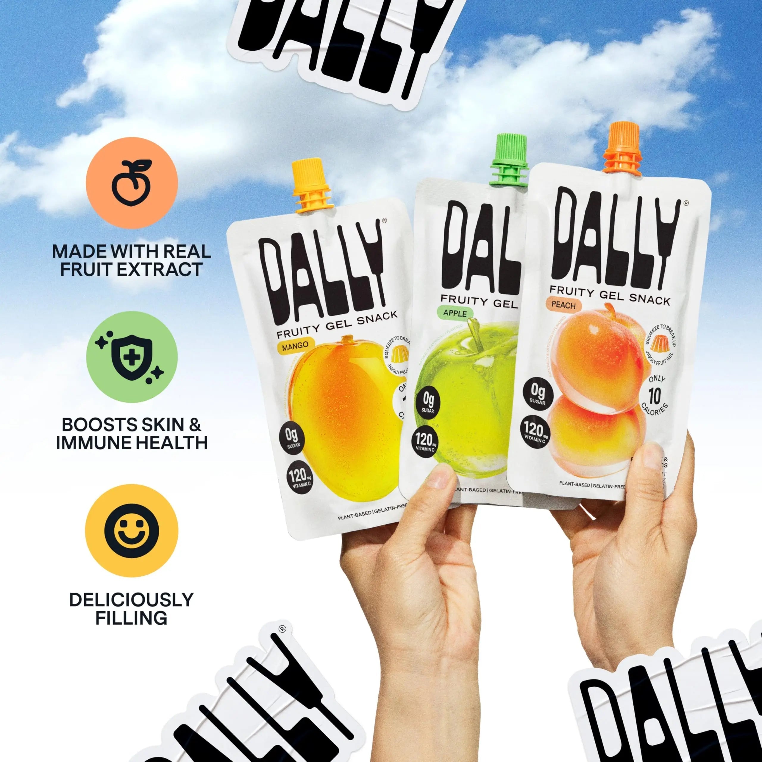 Dally Variety Pack [Mango, Peach & Apple] Drinkable Konjac Jelly 10 Pouches | 10-Calorie Keto, Gluten Free, Sugar Free Korean Fruit Snack | Prebiotics & Postbiotics for Skin, Immune, Weight Management DALLY buy australia supplements