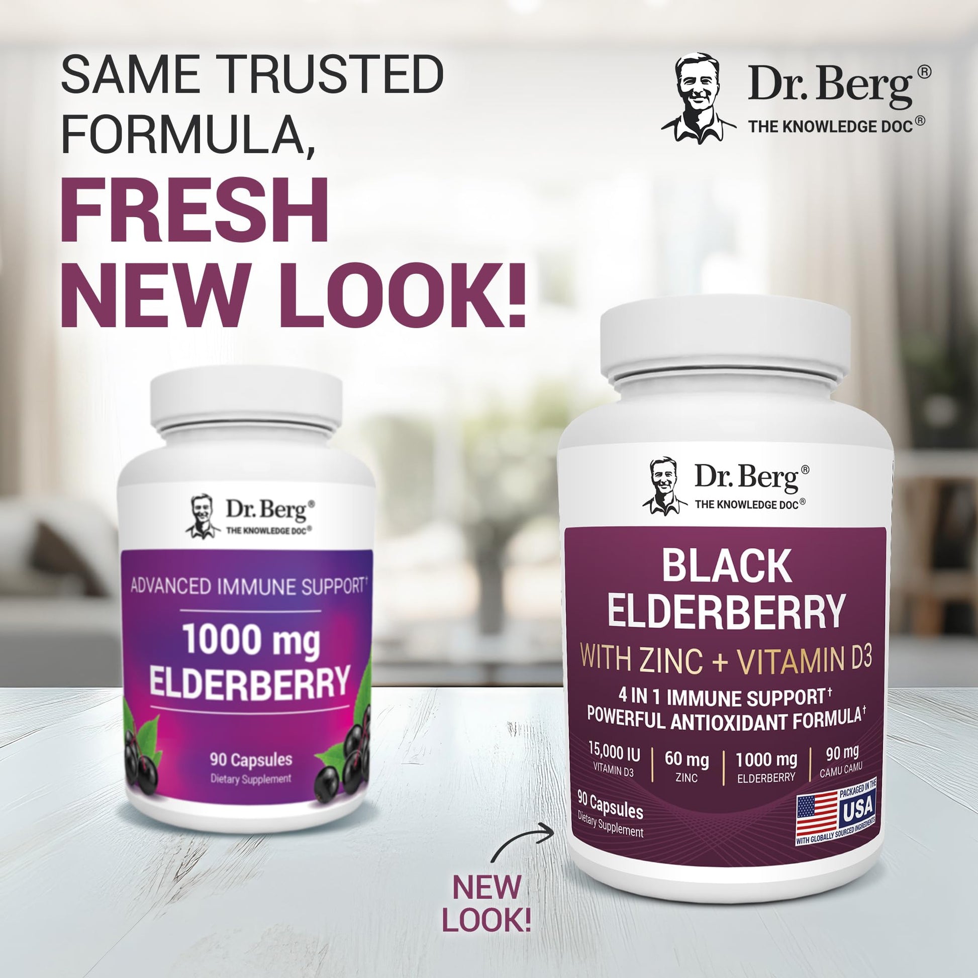Dr. Berg Black Elderberry Capsules (Advanced Immune Support*) with 15,000 IU Vitamin D, 60 mg of Zinc, & 90 mg of Camu Camu - (4-in-1) Sambucus Elderberry Immune Support Supplement - 90 Capsules Dr. Berg Nutritionals buy australia supplements