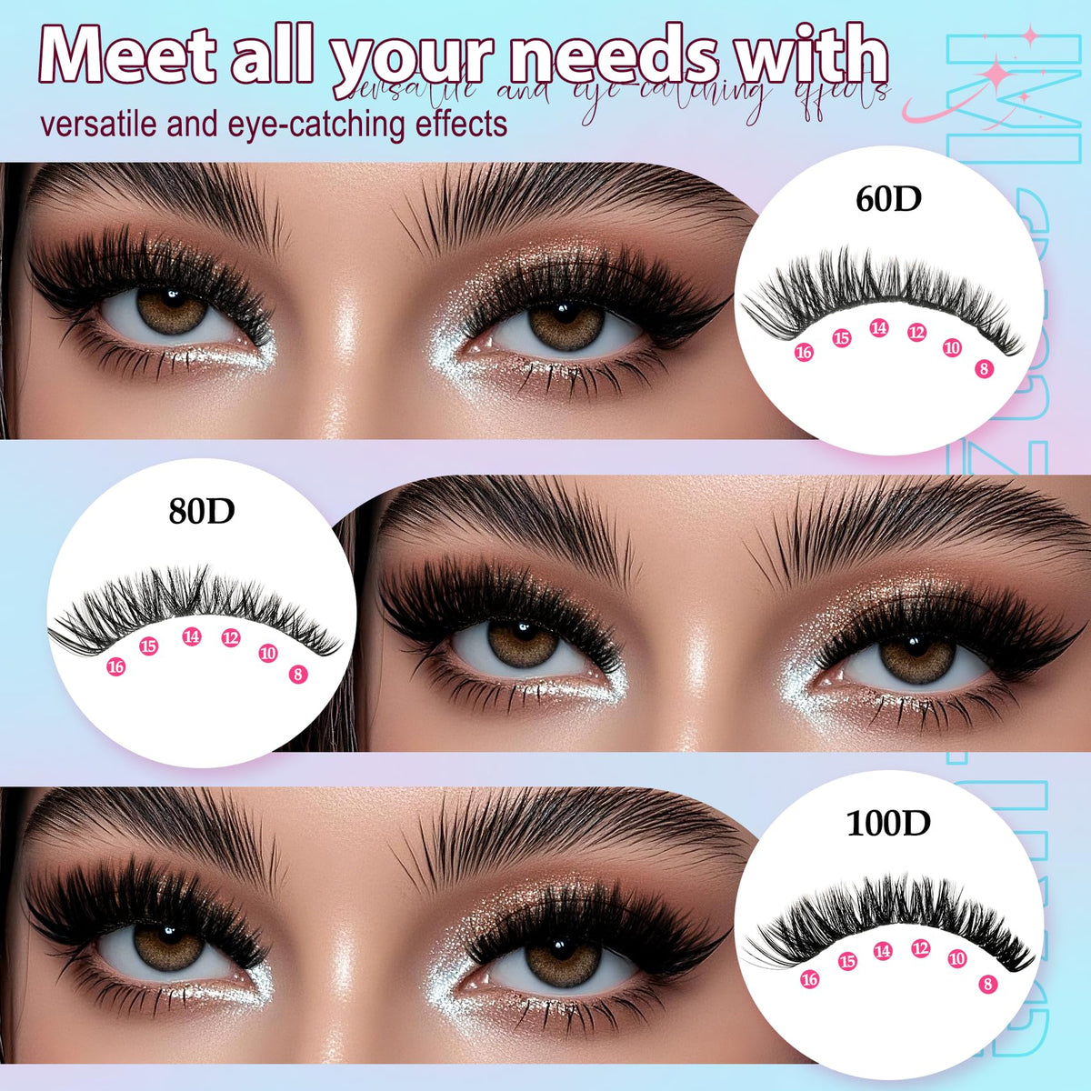 Lash Clusters Kit 708Pcs Individual Cluster Lash Extensions Kit 30D+40D+50D+60D+80D+100D Wispy Eyelash Clusters with Lash Bond and Seal and Tweezers 10-16mm 6 Styles Mix Lashes Clusters Kit Mamzy Luxe