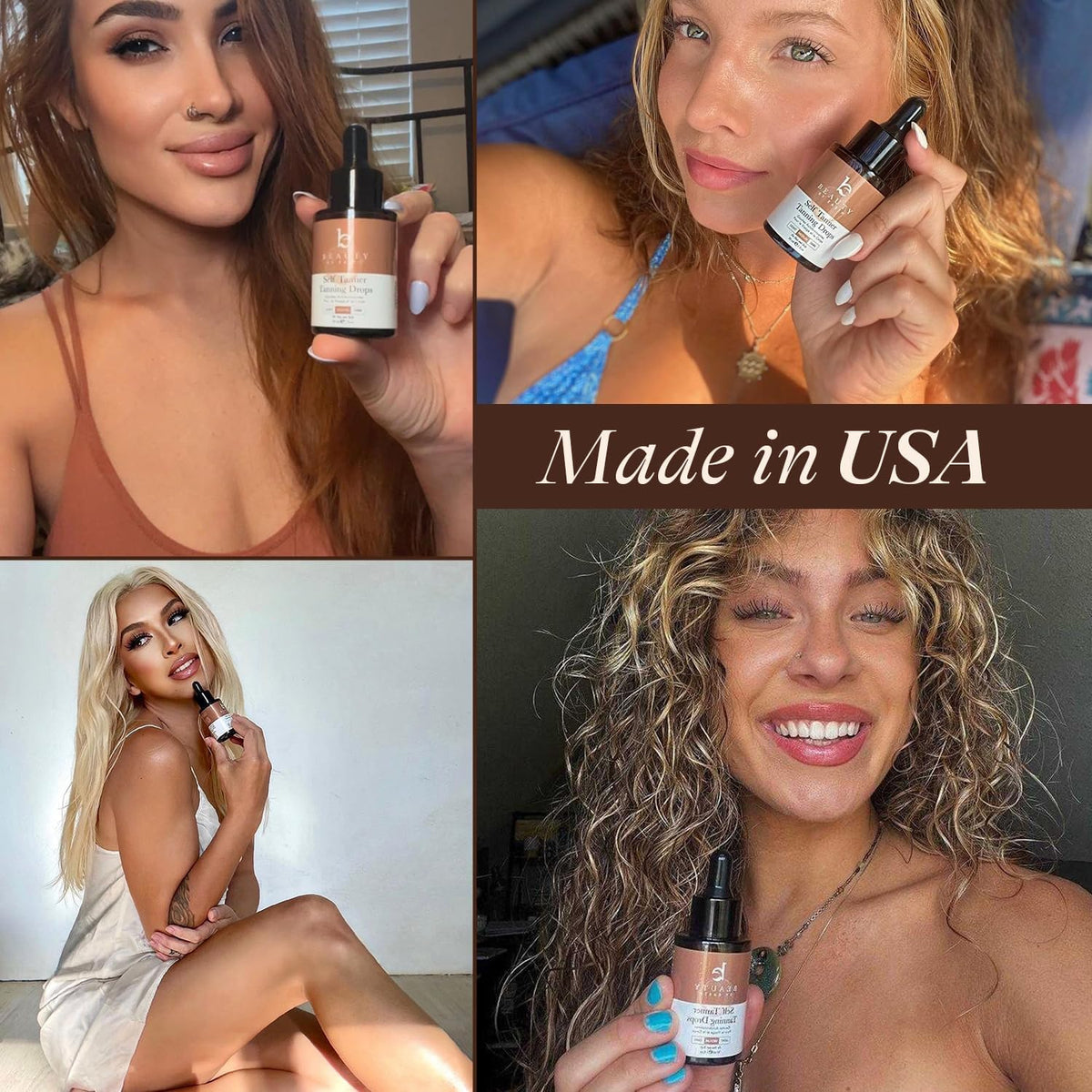 Self Tanning Drops - USA Made with Natural & Organic Ingredients Beauty by Earth