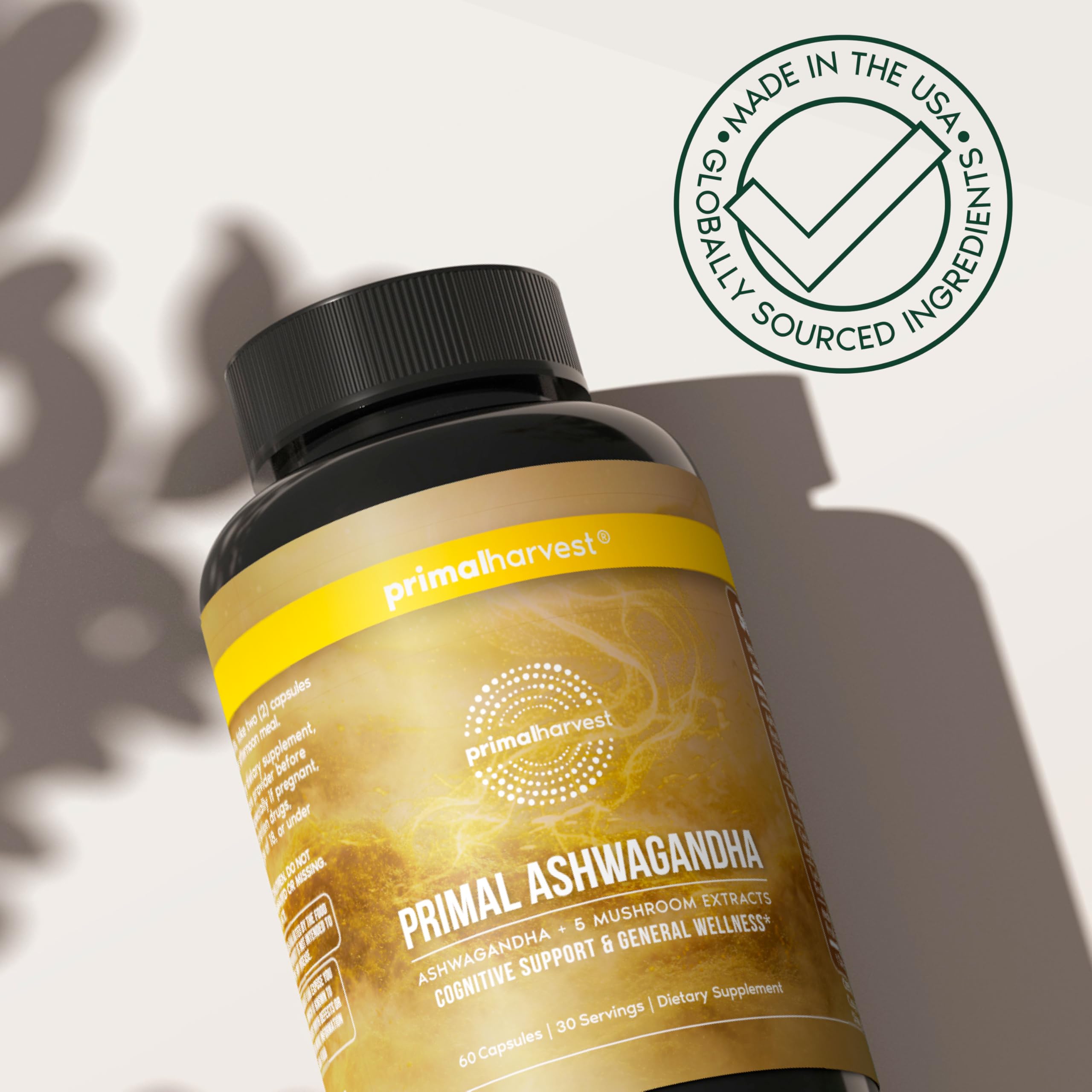 Primal Harvest Ashwagandha Supplement with 5 Mushroom Extracts: Lion’s Mane, Reishi, Cordyceps, Turkey Tail & Maitake for Immune Support & Cognitive Health Primal Harvest buy australia supplements
