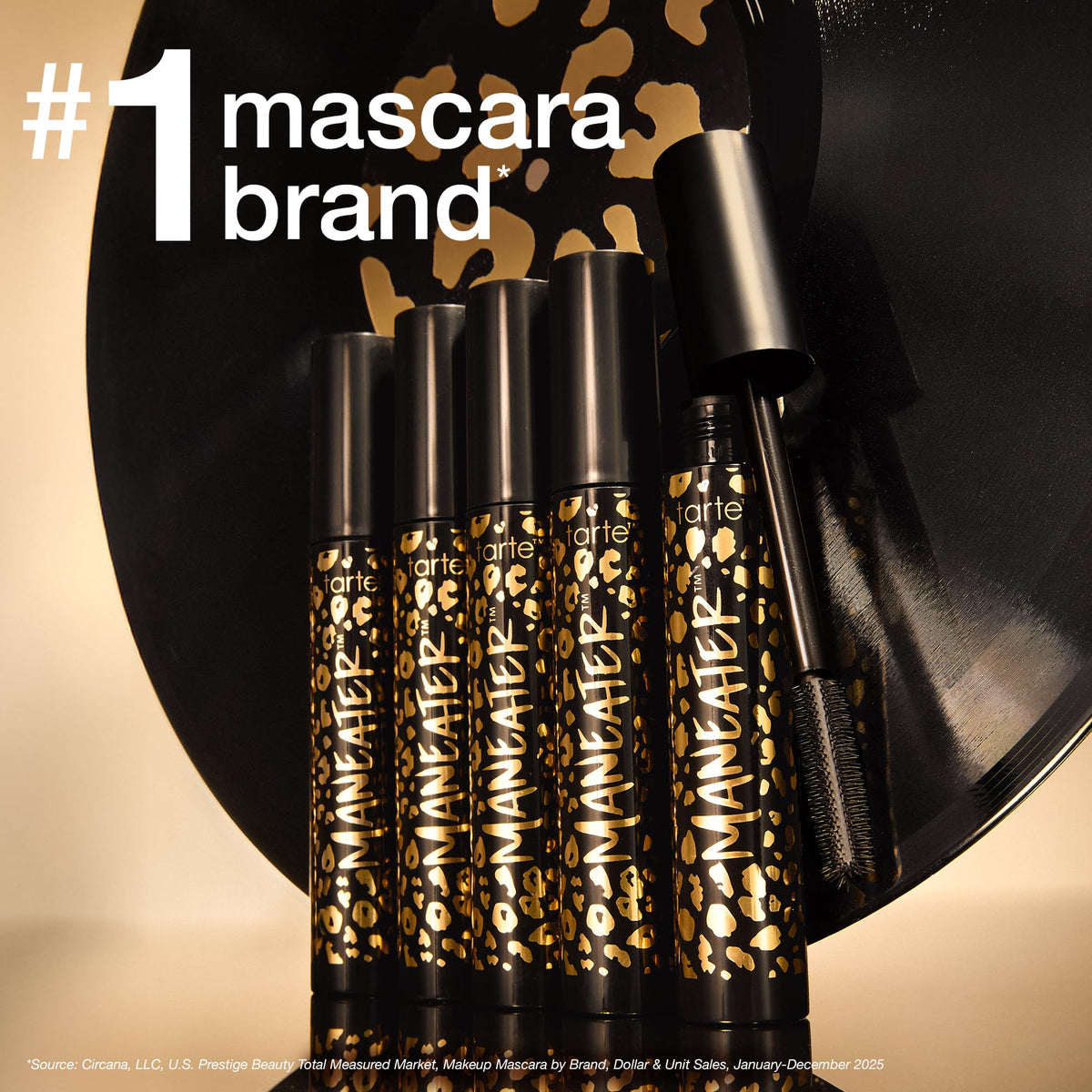 tarte maneater mascara – Extreme Curl, Instant Volume & Length, 16HR Ultra-Creamy Longwear Eye Makeup, Cruelty-Free, full size, black Tarte