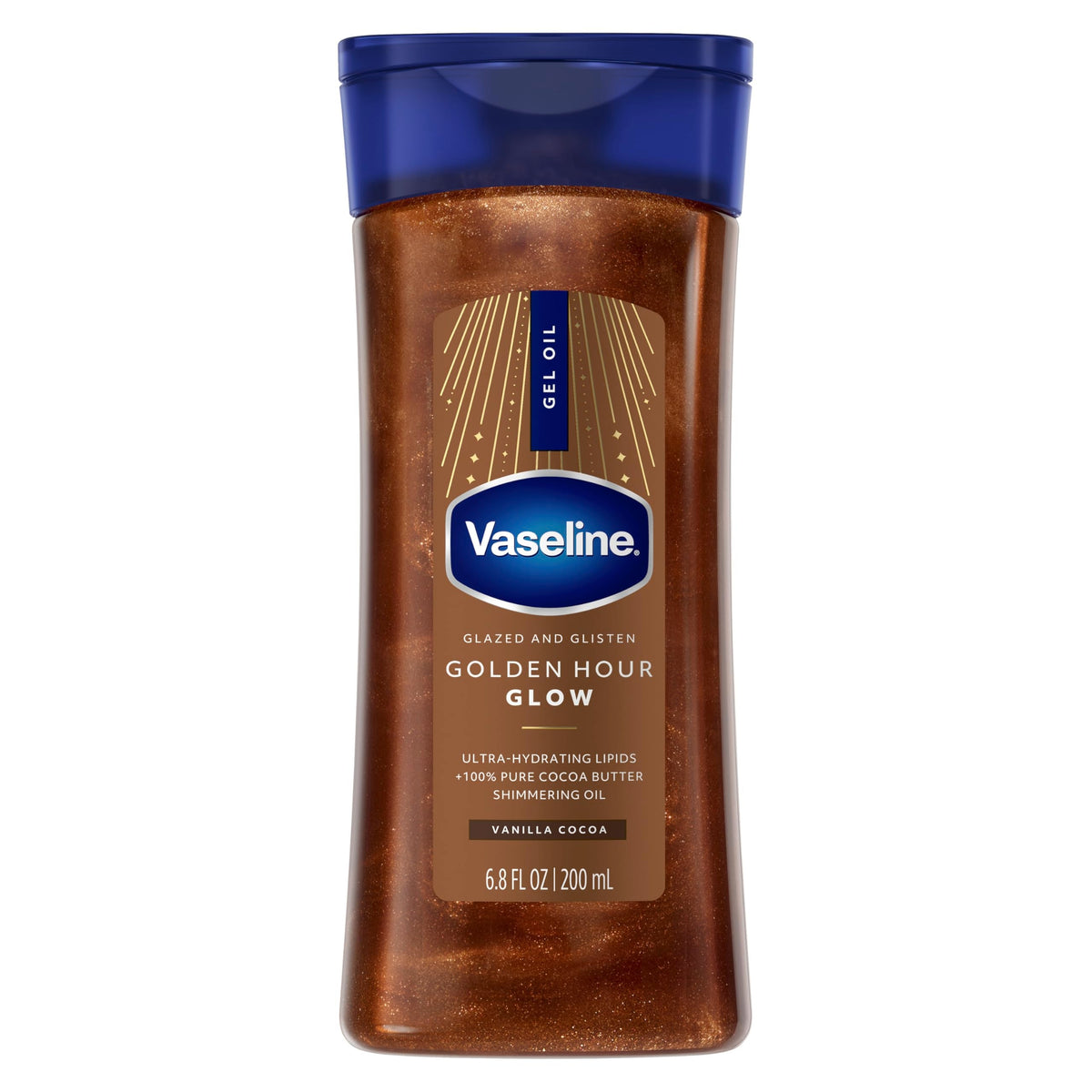 Vaseline Glazed and Glisten Golden Hour Body Gel Oil Shimmering 6.8oz 1ct Vaseline