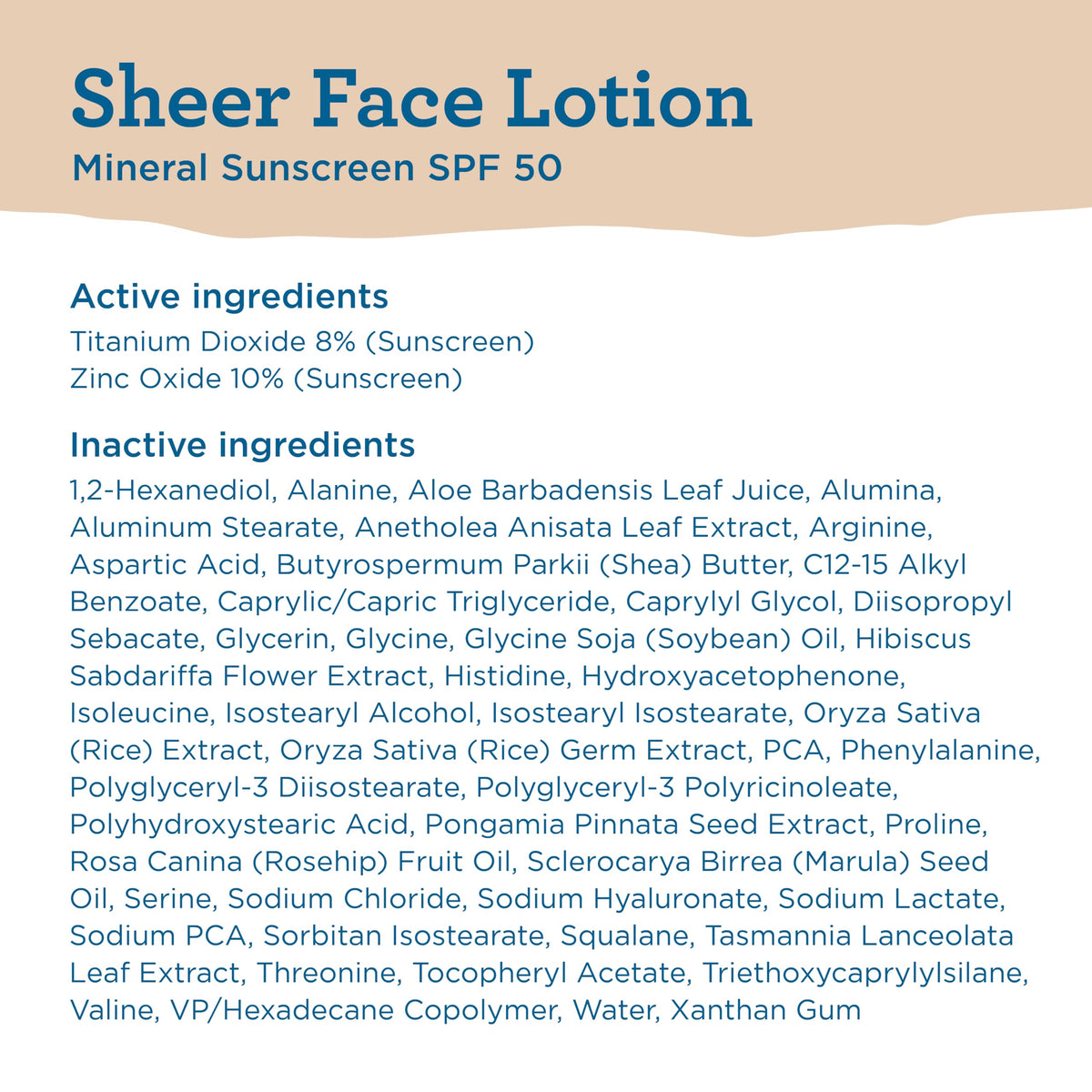 Blue Lizard Sheer Face Mineral SPF 50 Sunscreen Lotion, 100% Mineral Formula, Blue Light Protection, Lightweight, Rubs In Smooth, Nourishes and Hydrates, Paraben-Free, Fragrance-Free, 1.7 fl oz BLUE LIZARD