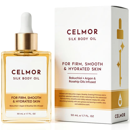 CELMOR Silk Body Oil for Women | Anti Aging, Firming & Moisturizing CELMOR