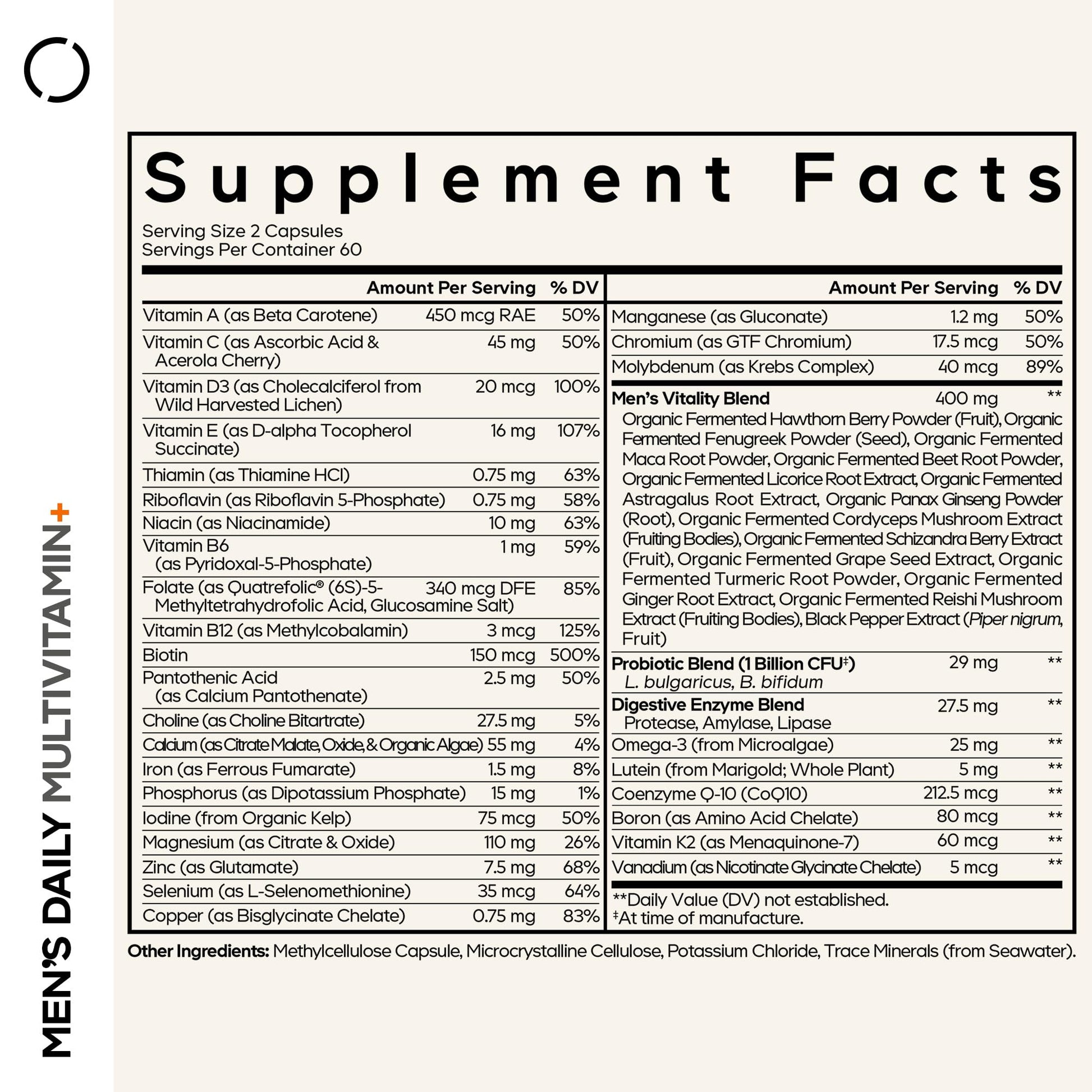 Codeage Men’s Daily Multivitamin – 25+ Essential Vitamins & Minerals, Organic Whole Foods, Probiotics, Omega-3, Zinc, Vitamins A, B, C, D, E & K – 120 Capsules Codeage buy australia supplements