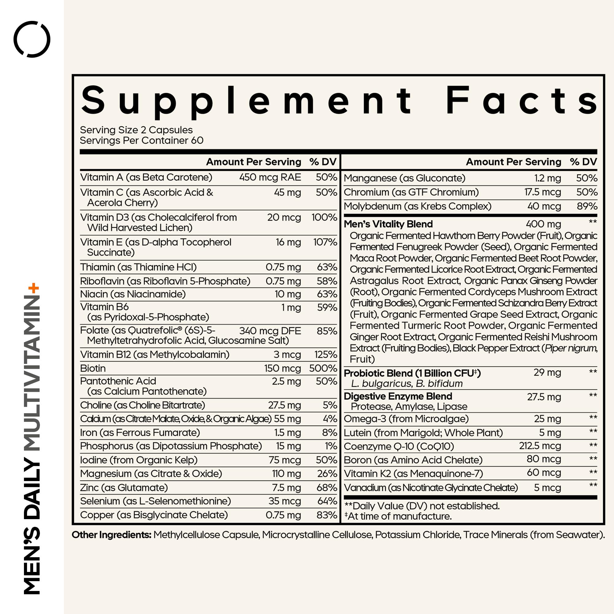 Codeage Men’s Daily Multivitamin – 25+ Essential Vitamins & Minerals, Organic Whole Foods, Probiotics, Omega-3, Zinc, Vitamins A, B, C, D, E & K – 120 Capsules Codeage buy australia supplements