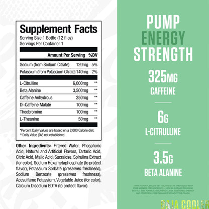 RYSE Loaded Pre Workout Drink - Ring Pop Cherry - Sugar-Free, Ready to Drink Energy Supplement with 325mg Caffeine, Citrulline & Beta Alanine for Focus & Pump - 12 fl oz Bottles (Pack of 12)