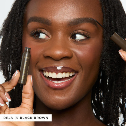 tarte busy gal tinted brow gel – 3-in-1 Waterproof Longwear Eyebrow Gel to Shape, Tint & Set Brows, Infused with Vitamin E, Vegan & Cruelty-Free, full size, med brown tarte