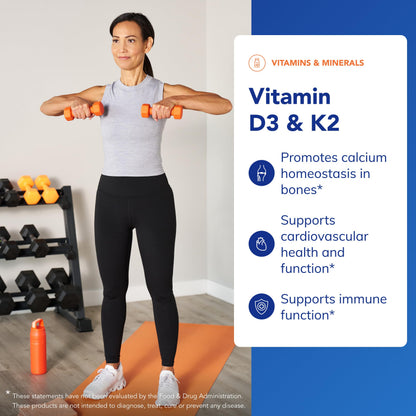 Pure Encapsulations Vitamin D3 & K2 - Bone & Vascular Health Support - Immune Function Support - Gluten Free - Non-GMO - 120 Capsules Pure Encapsulations