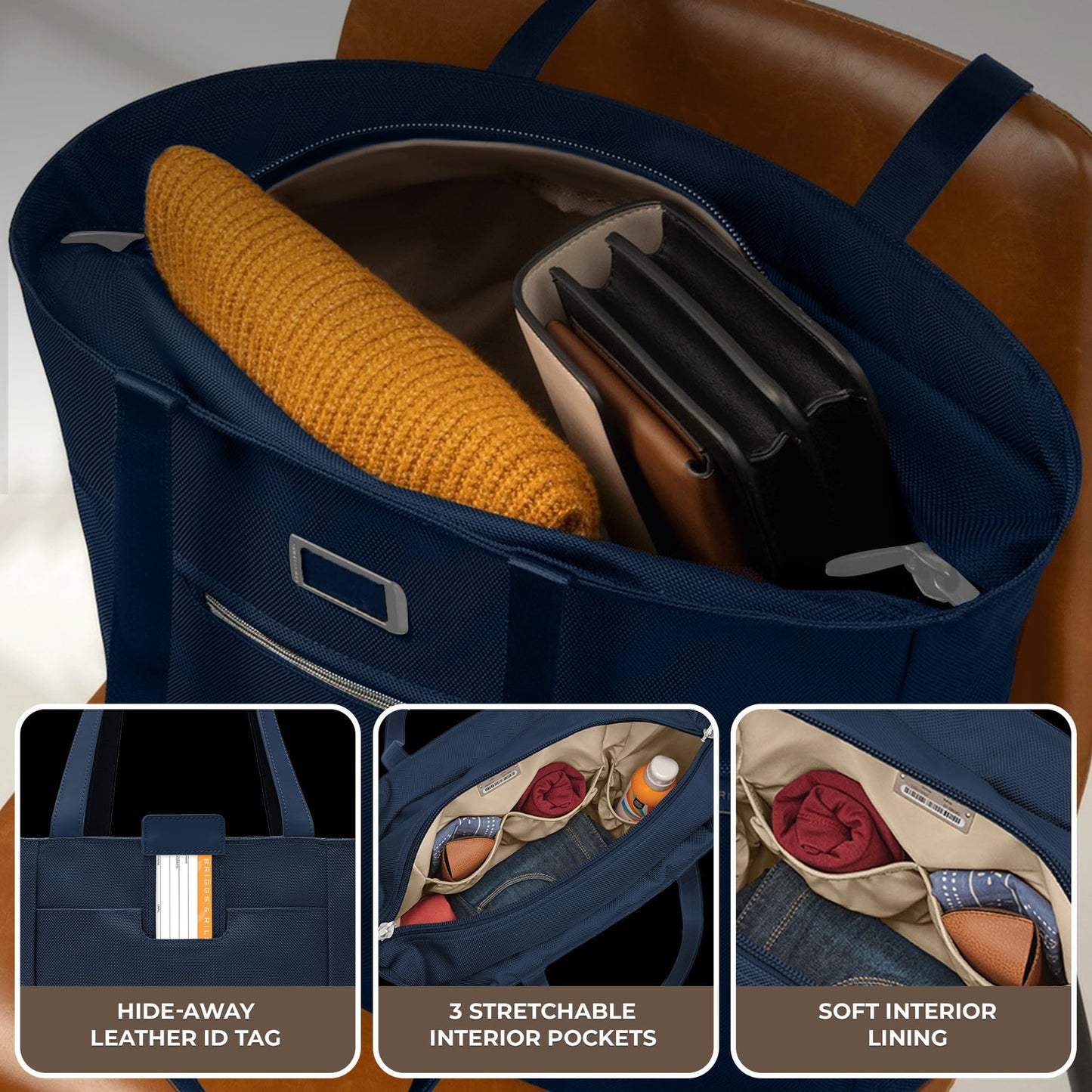 Briggs & Riley Traveler Tote Bag - Nylon Tote Bag for Weekend Travel & Work, Smooth Zipper Closure - Baseline Collection Gsupps Australia