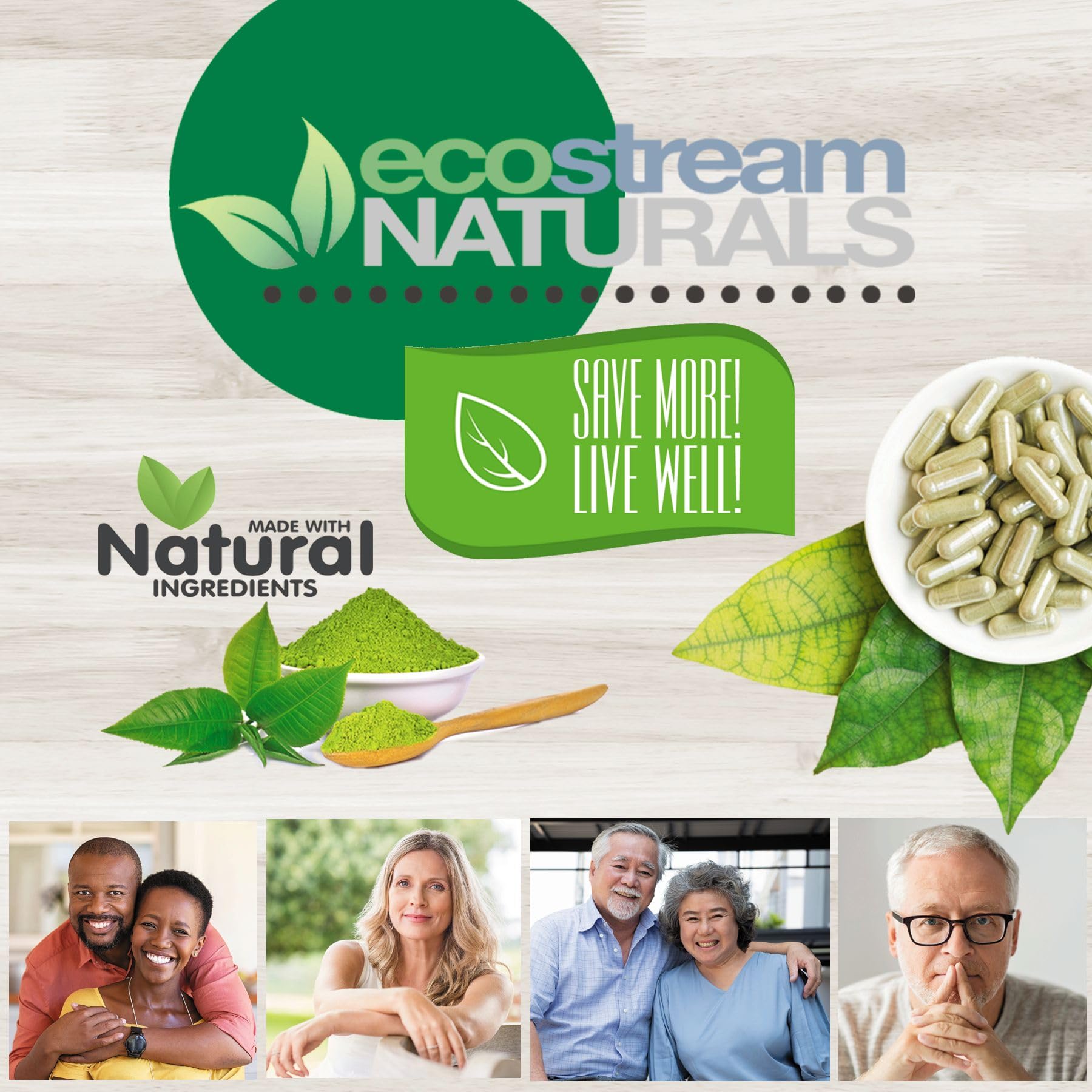 ecostream Naturals Vital First Daily Greens Superfood Powder 50 Whole Super Foods with Spirulina, Chlorella, Flax Seed, Fiber and Enzymes with Organic Greens - 30 Servings ecostream Naturals buy australia supplements