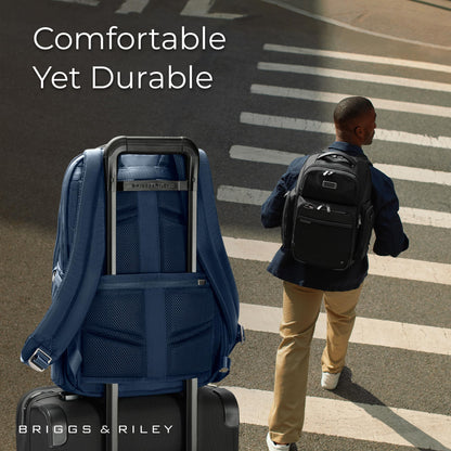 Briggs & Riley Medium Cargo Backpack for Women & Men - Laptop Backpack, For Work & Travel, Lightweight & Durable, Padded Straps, Fits up to 15" Laptop - @work Collection, Black Gsupps Australia