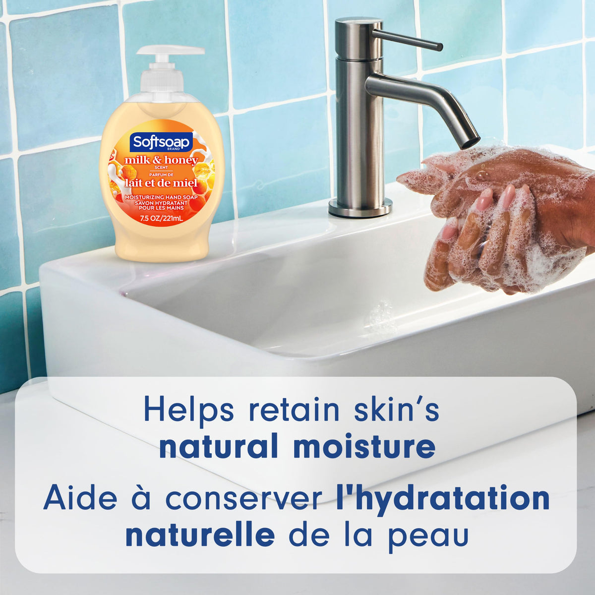 Softsoap Moisturizing Liquid Hand Soap, Milk and Honey, 7.5 Fluid Ounce, Pack of 6 (Package may vary) Softsoap
