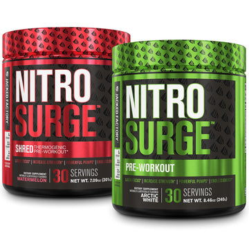 Jacked Factory Nitrosurge Pre-Workout in Arctic White & Watermelon Nitrosurge Shred Jacked Factory buy australia supplements