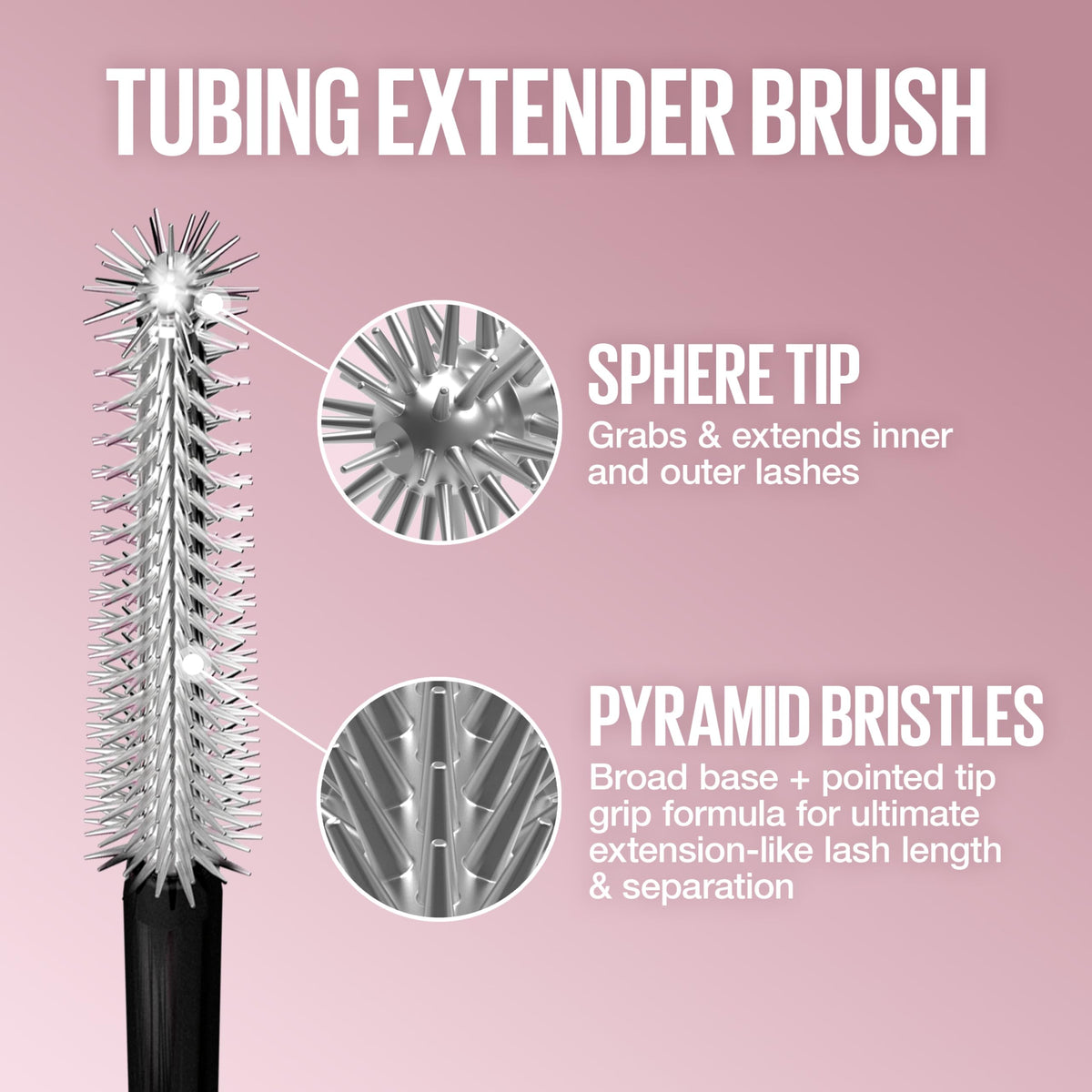Maybelline Lash Sensational Sky Tubes Tubing Mascara, Extension-Like Lengthening Mascara, 24HR Eye Makeup with Shea Butter & Castor Oil, Very Black, 1 Count MAYBELLINE