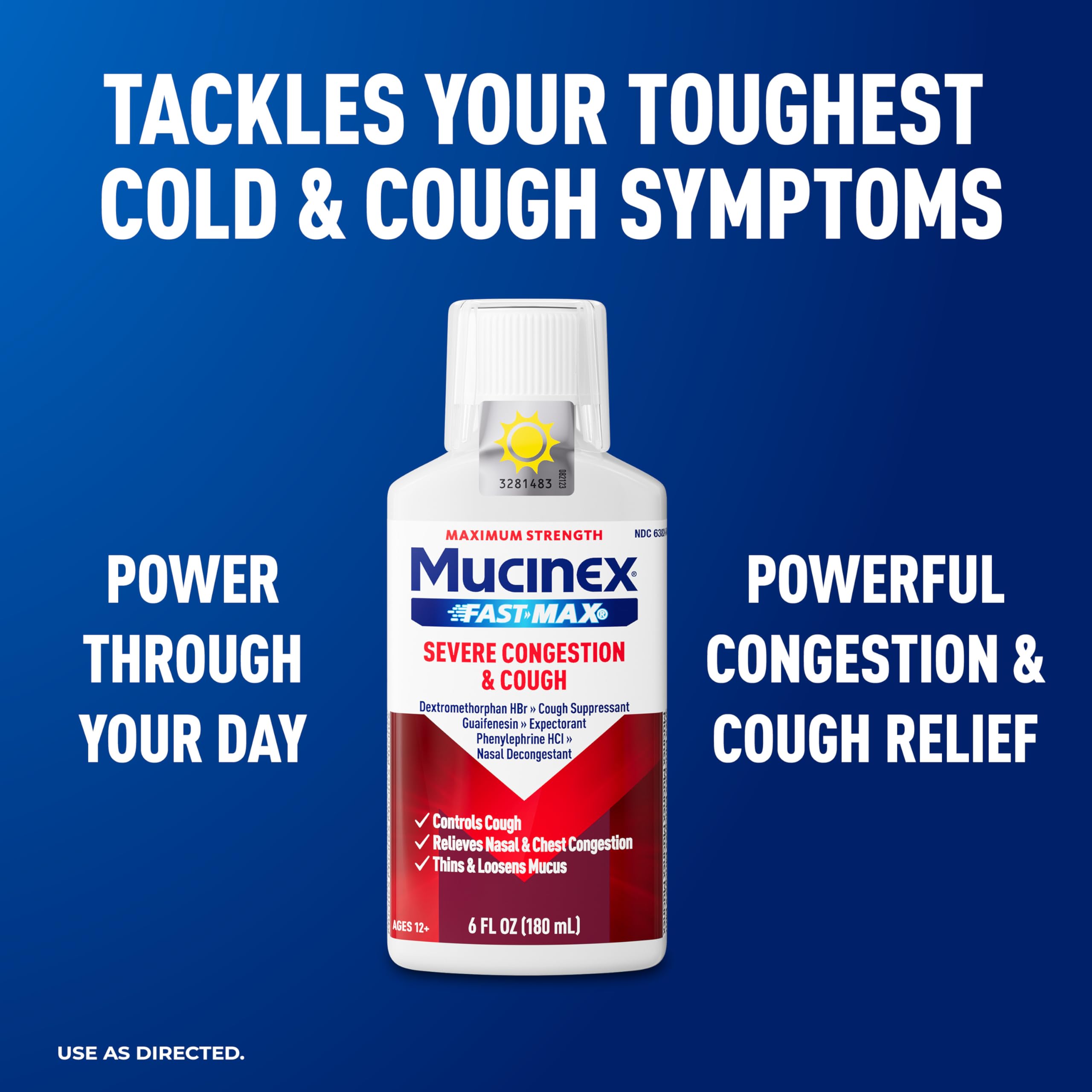 Mucinex Fast-Max Severe Congestion & Cough Medicine, Maximum Strength Symptom Relief, Over-The-Counter Medication, Cold Medicine, Cough Suppressant, Expectorant, Nasal Decongestant, 6 FL OZ Mucinex buy australia supplements