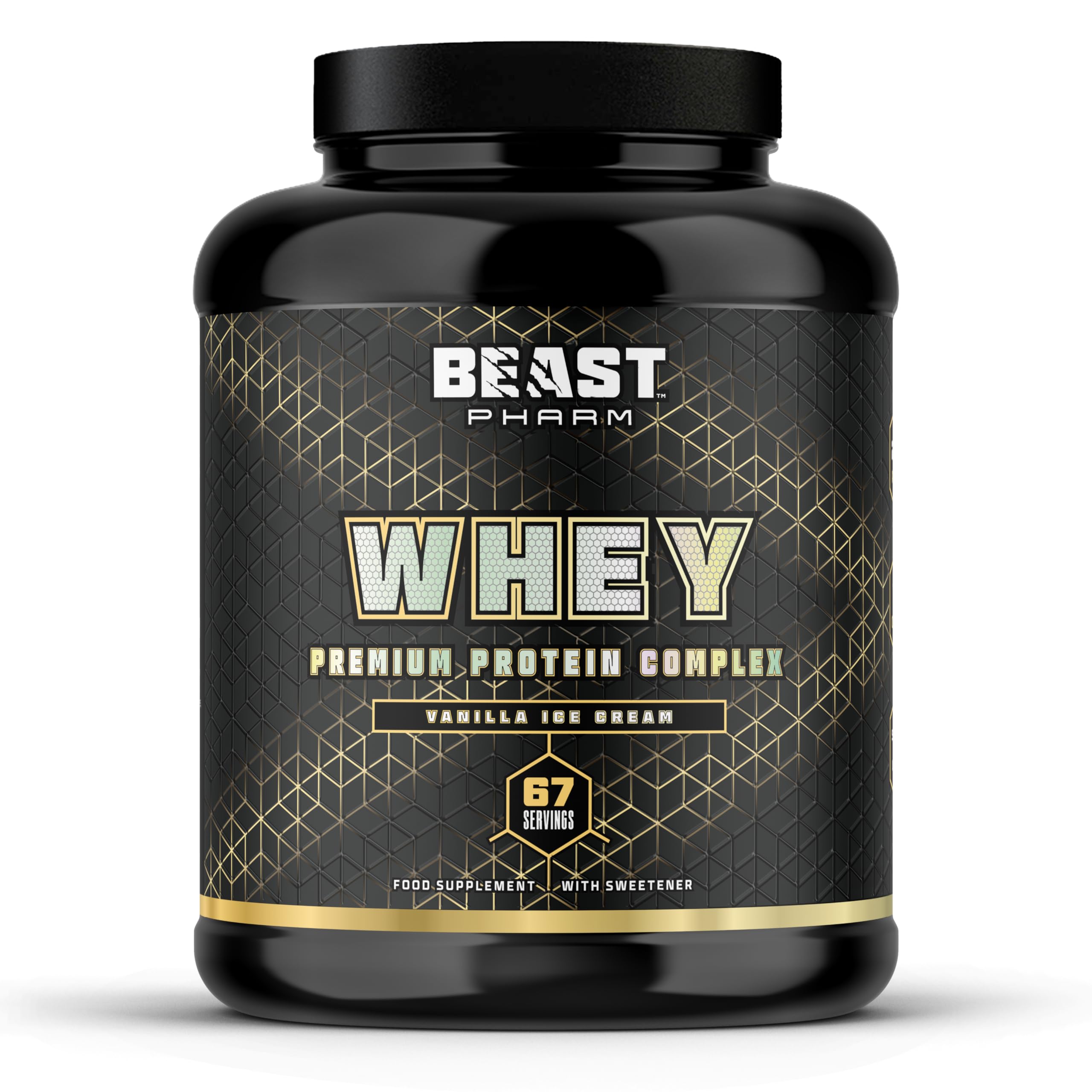 Beast Pharm | WHEY Protein Powder | 2.01kg/67 Servings | Vanilla Ice Cream Beast Pharm buy australia supplements