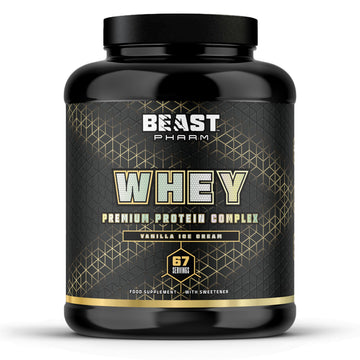 Beast Pharm | WHEY Protein Powder | 2.01kg/67 Servings | Vanilla Ice Cream Beast Pharm buy australia supplements