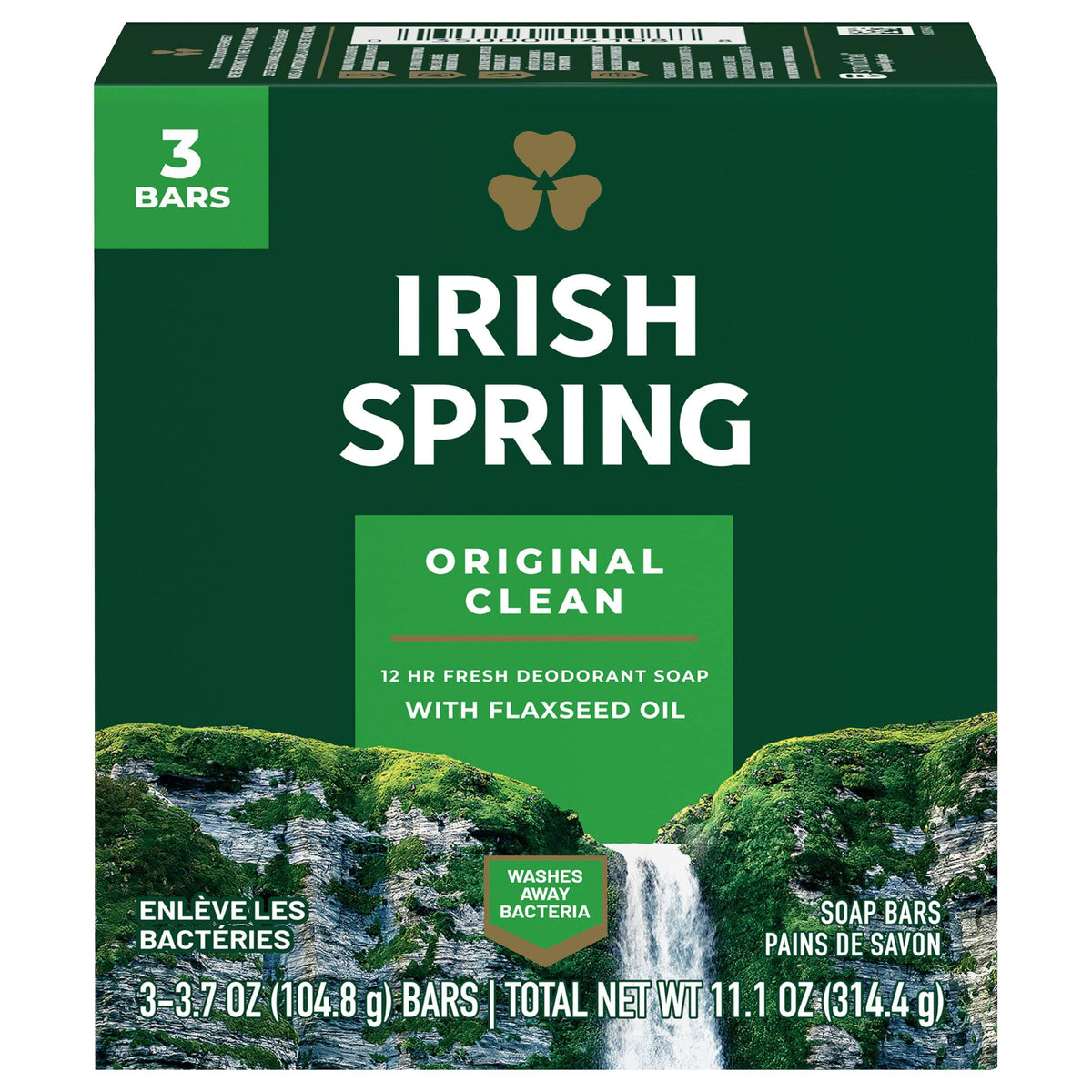 Irish Spring Deodorant Soap Bars Original, 3 Count Irish Spring