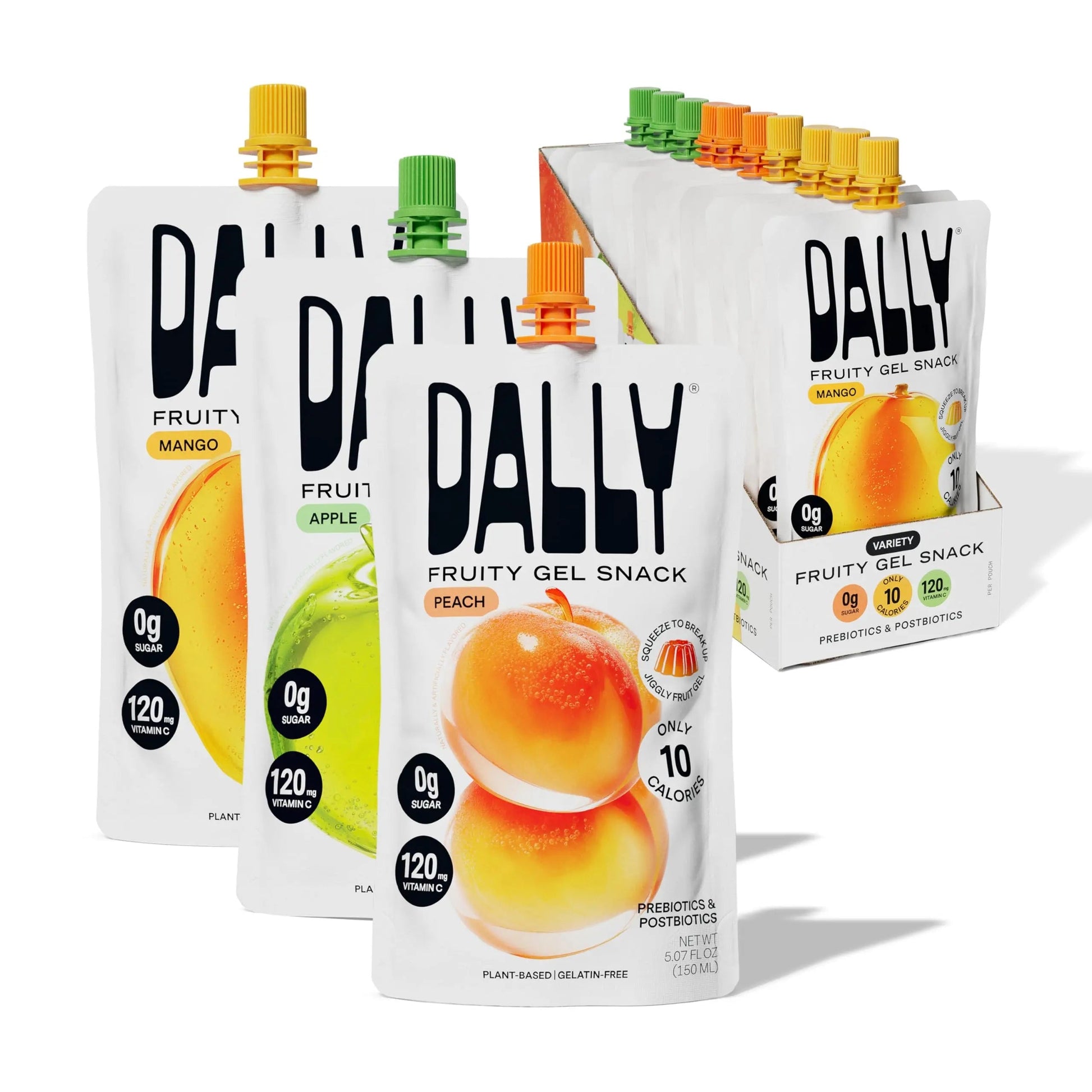 Dally Variety Pack [Mango, Peach & Apple] Drinkable Konjac Jelly 10 Pouches | 10-Calorie Keto, Gluten Free, Sugar Free Korean Fruit Snack | Prebiotics & Postbiotics for Skin, Immune, Weight Management DALLY buy australia supplements