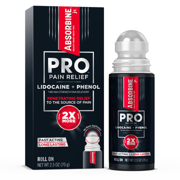 Absorbine Jr. PRO Maximum Strength Lidocaine Roll-On for Targeted Nerve and Muscle Pain Relief, 4% Lidocaine + 1.5% Phenol, Fast Acting & Long Lasting, 2.5 oz ABSORBINE JR. buy australia supplements