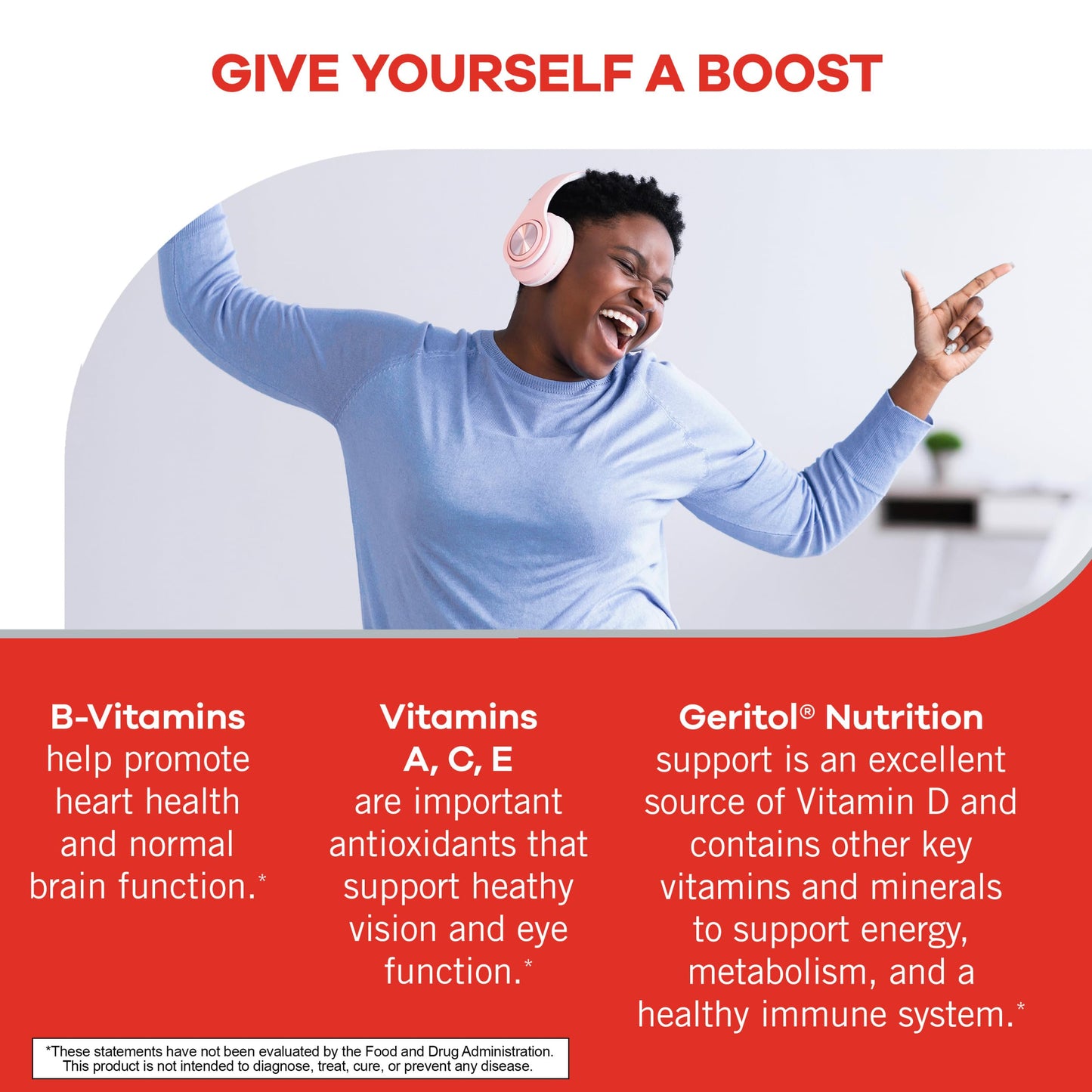 Geritol, Multivitamin Supplement, Contains B-Vitamins, Antioxidants, Vitamins C, E & D and Iron, 26 Essential Vitamins and Minerals, Gluten-Free Geritol