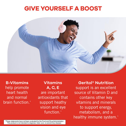 Geritol, Multivitamin Supplement, Contains B-Vitamins, Antioxidants, Vitamins C, E & D and Iron, 26 Essential Vitamins and Minerals, Gluten-Free Geritol