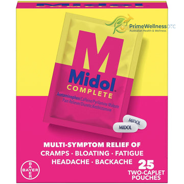 Midol Complete Caplets with Acetaminophen for Menstrual Symptom Relief - 50 Count Midol buy australia supplements