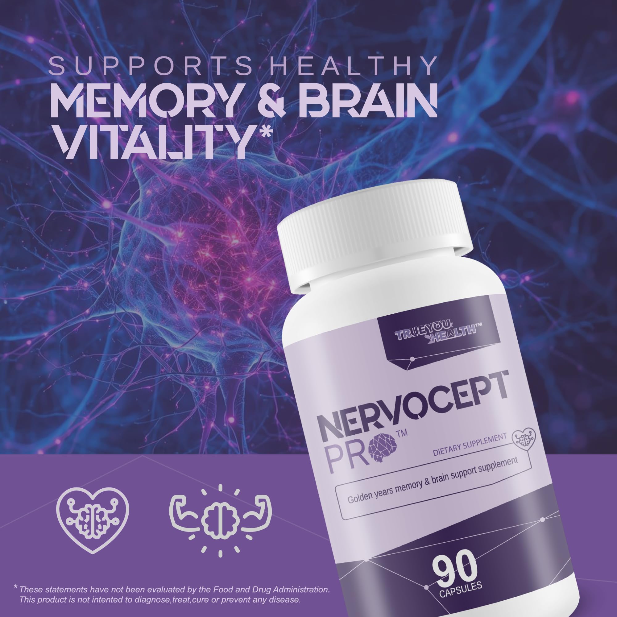Nervocept Pro - Our Best Nerve Support Capsules - Lions Mane, Magnesium, Vitamin B For Nerve Repair - Vitamin D for Nerves - Lions Mane Memory & Nerve Support - Vitamin B12 Nerve Support True You Health buy australia supplements
