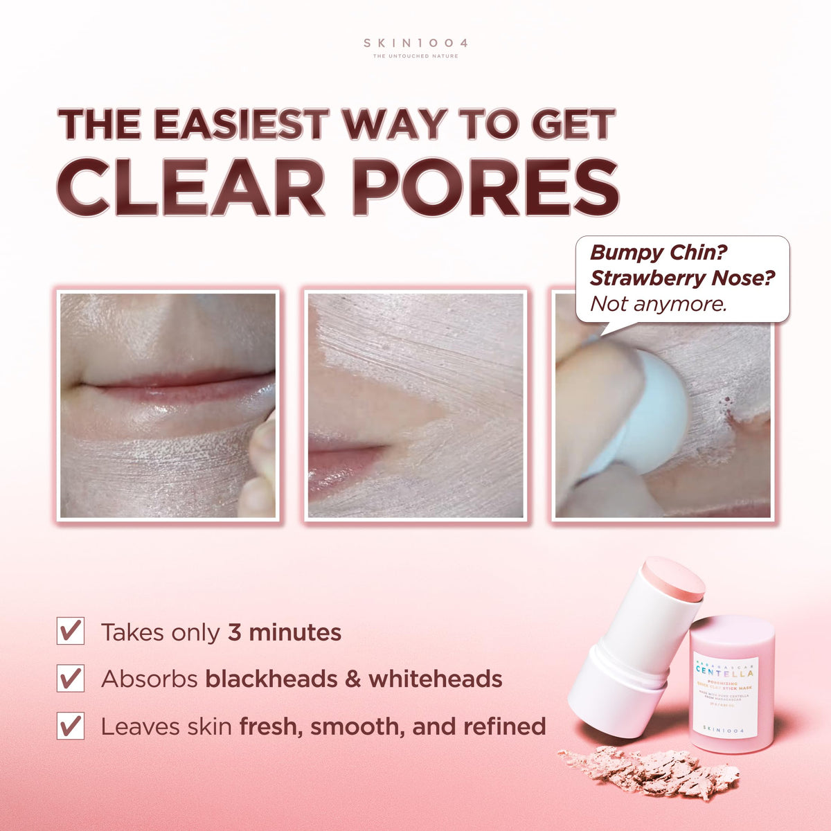 SKIN1004 [Hudson's Pick Poremizing Clay Stick Mask, Pore Care, 0.95 oz SKIN1004