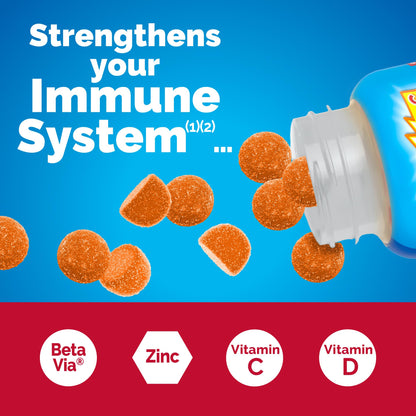 Emergen-C Immune+ Triple Action Immune Support Gummies, BetaVia (R), 1000mg Vitamin C, B Vitamins, Vitamin D and Antioxidants Emergen-C