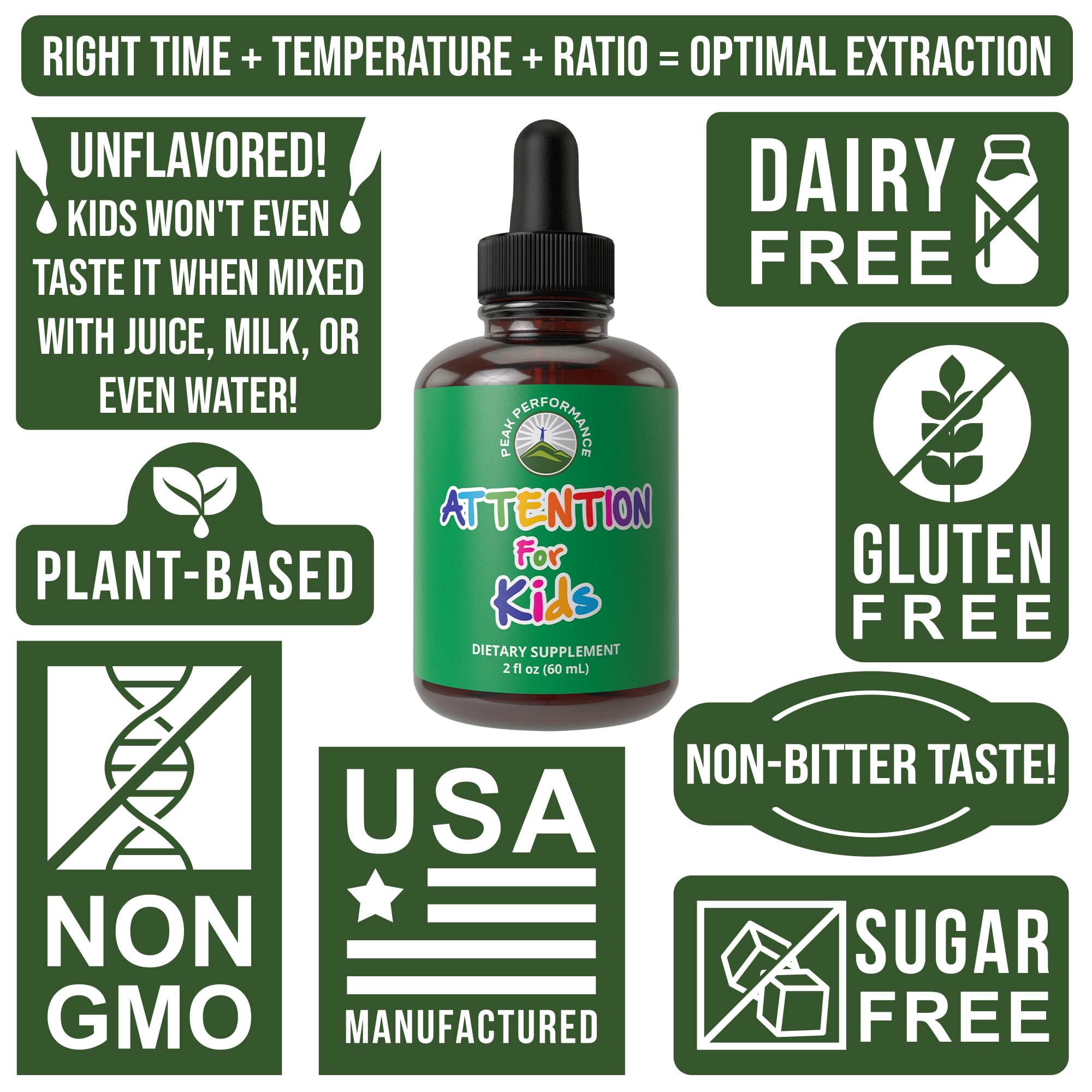 Kids Focus Drops. Attention Deficit Liquid Supplement for Concentration, Attention, Brain, Memory. No Bitter Taste. Natural Non-Habit Forming Sugar Free 7-in-1 Vegan Nootropic for Children, Teenagers Peak Performance buy australia supplements