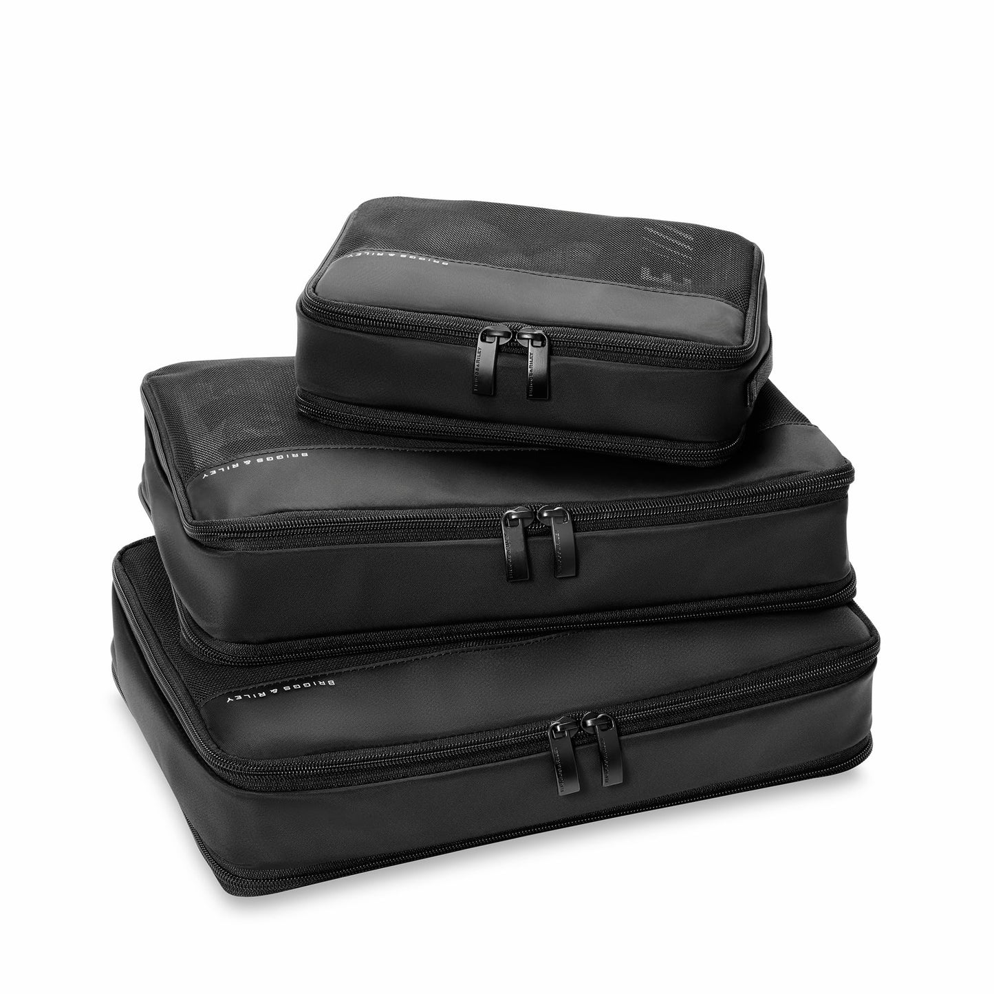 Briggs & Riley Compression Packing Cube Set for Women & Men - Bag Organizer for Checked Suitcase & Luggage, Pack Accessories for Vacation - 3-Piece, Black Gsupps Australia