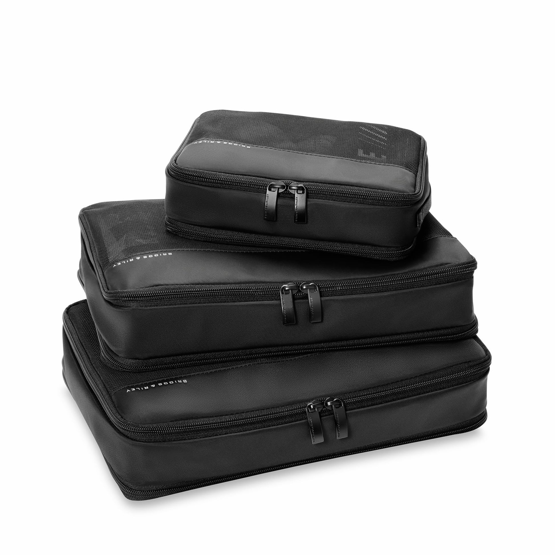 Briggs & Riley Compression Packing Cube Set for Women & Men - Bag Organizer for Checked Suitcase & Luggage, Pack Accessories for Vacation - 3-Piece, Black Gsupps Australia