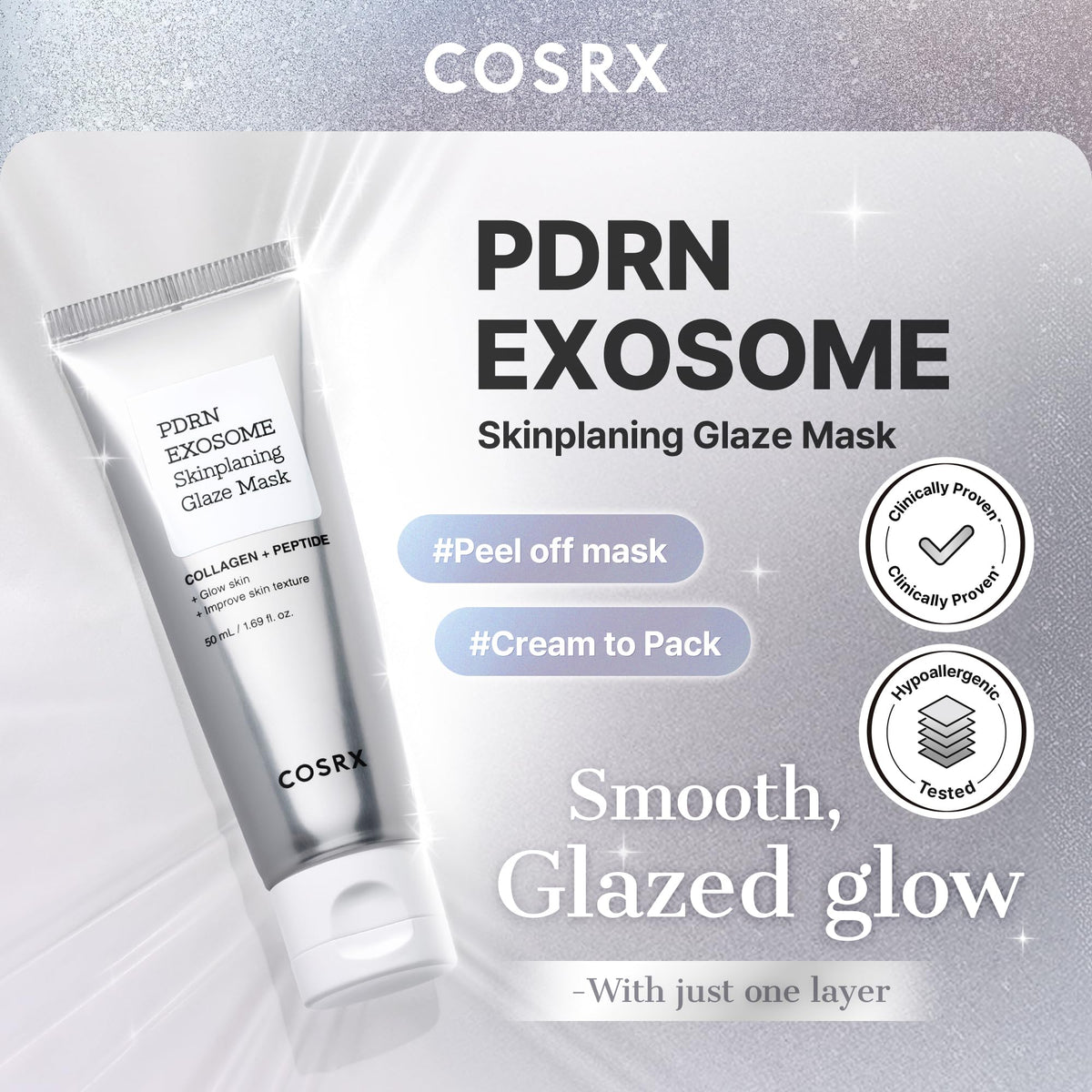 COSRX PDRN Exosome Overnight Face Mask, Korean Glass Skin Glow, 1.69 fl oz COSRX
