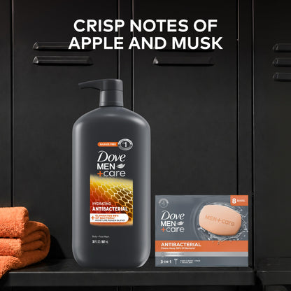 DOVE MEN + CARE Antibacterial Face & Body Wash, Apple Musk, 30 oz DOVE MEN + CARE