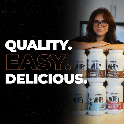 Huge Whey, Protein Powder for Muscle Gain, 25g Protein, 12g EAAs, Supports Muscle Growth, Performance & Recovery (Chocolate Brownie, 30 Servings)