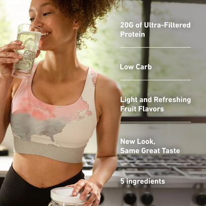 Isopure Clear Whey Isolate Protein Powder, Lactose Free, Gluten Free, Naturally Flavored, Mango Lime, 20g Protein Per Serving, 14.1 Oz, 16 Servings (Packaging May Vary) Isopure