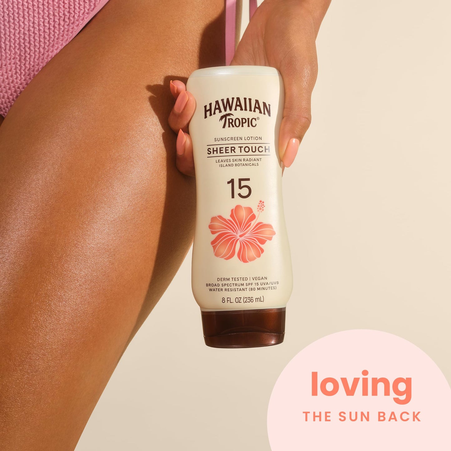 Hawaiian Tropic Sunscreen Sheer Touch Broad Spectrum Sun Care Sunscreen Lotion - SPF 15, 8 Ounce Hawaiian Tropic