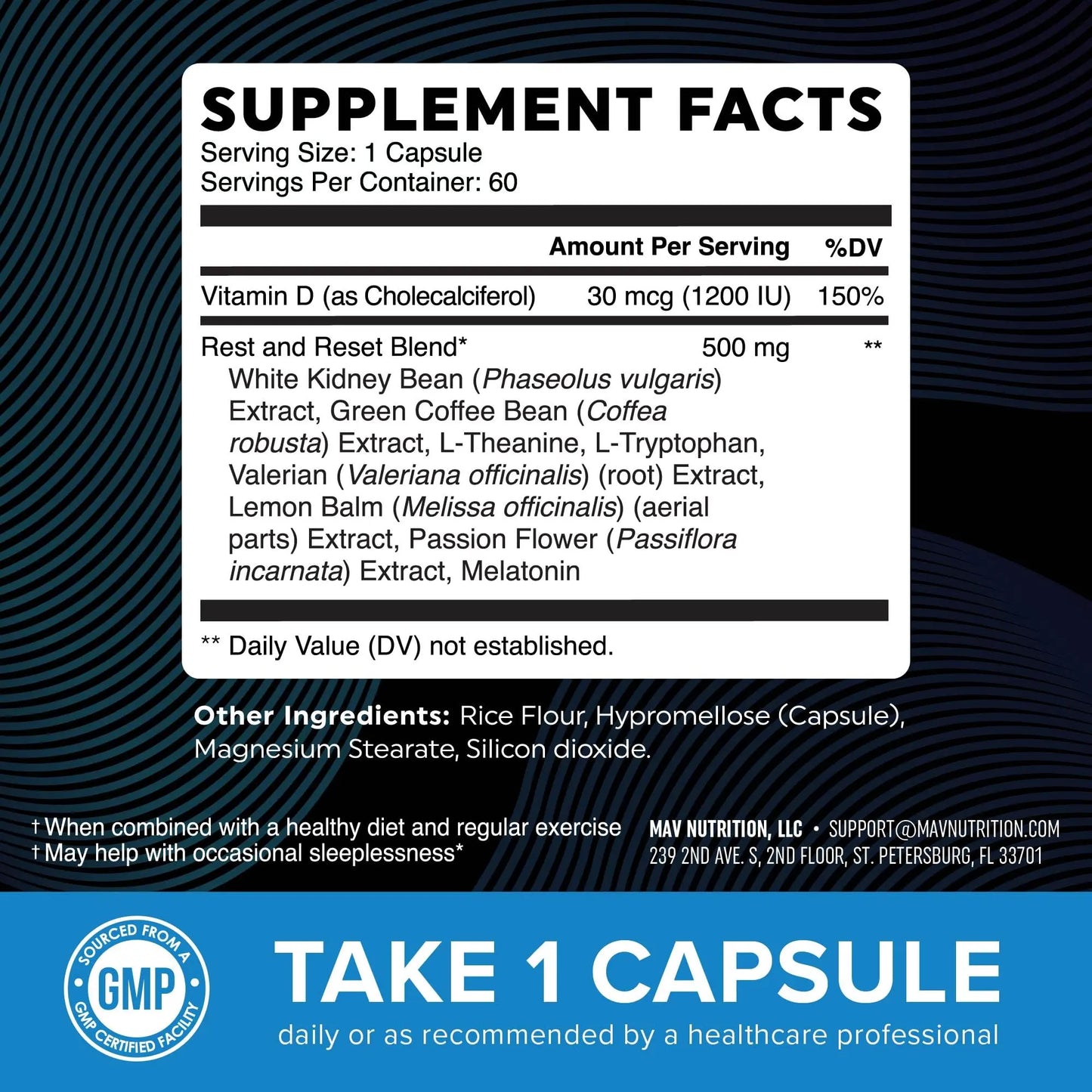 Night Time Fat Burner for Weight Loss Support & Sleep Aid | Appetite Suppressant, Carb Blocker, Nighttime Metabolism Booster for Stomach Fat Burner MAV NUTRITION