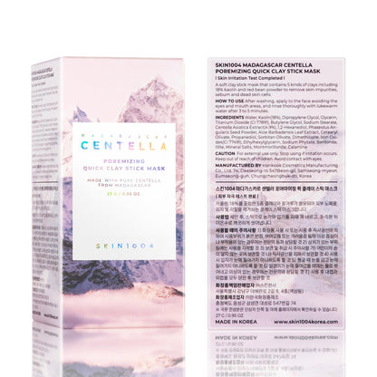SKIN1004 Poremizing Quick Clay Stick Mask, Face Mask Skincare for Pore Minimizing, Facial Clay Mask with Centella, Pore Minimizer for Sebum Control SKIN1004