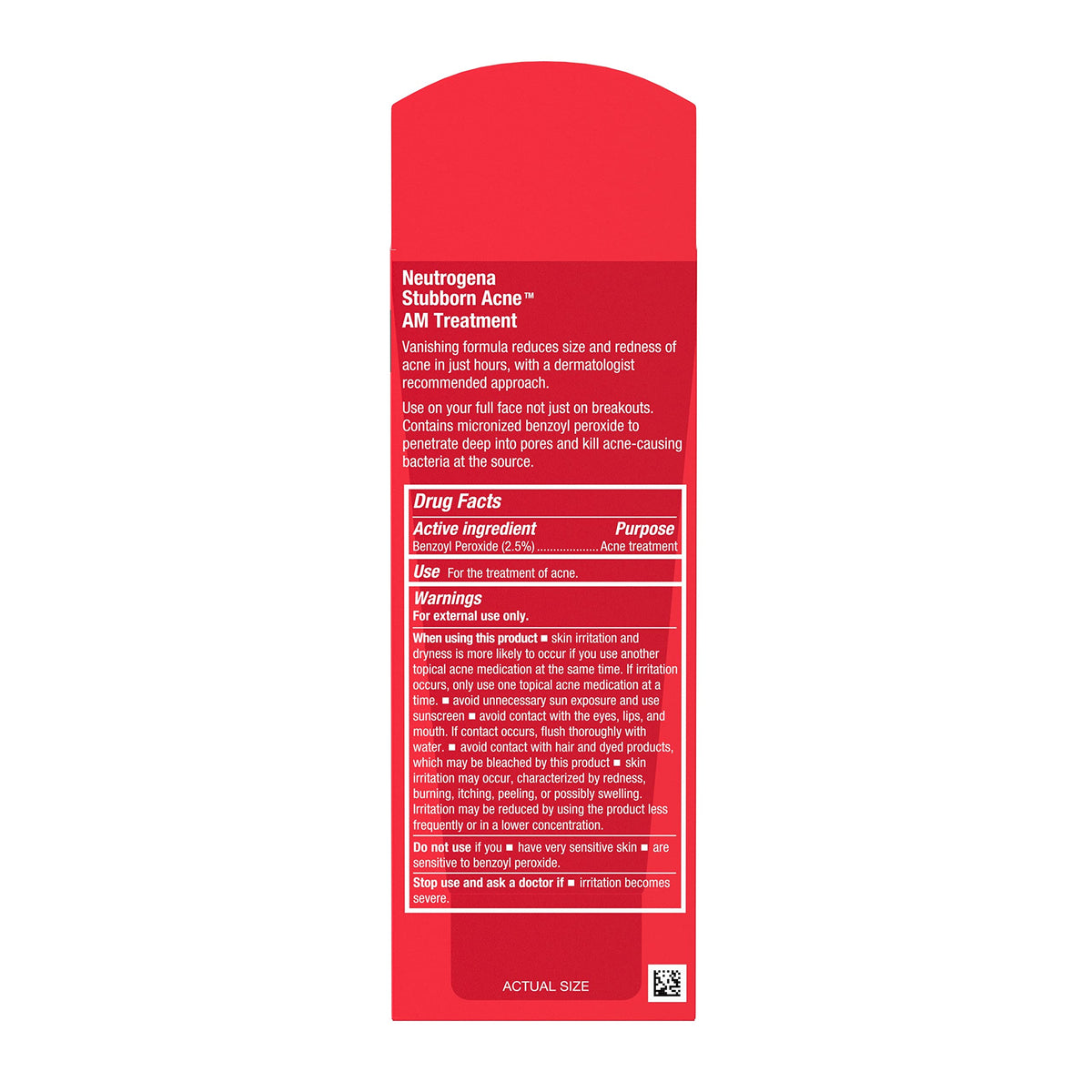 Neutrogena Stubborn Acne AM Face Treatment, 2.0 oz Neutrogena