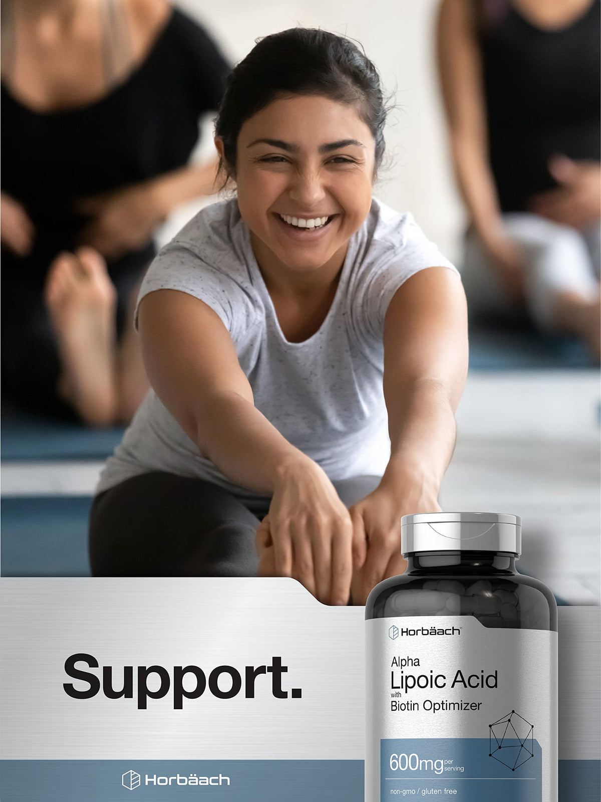 Horbäach Alpha Lipoic Acid 600mg | 240 Capsules | with Biotin Optimizer | Non-GMO and Gluten Free Supplement Horbäach
